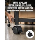 Egecen 6 cm Kilitli Tekerlek Ayak 4 Adet Sehpa ve Ekipman Uyumlu - EC001Z-561C95 - Çok Renkli