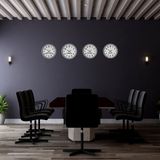 Egecen Beyaz 4’lü Dünya Saatleri Seti 36 cm – Otel & Ofis Tipi - Belirtilmemiş - Pembe