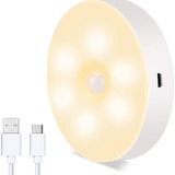Egecen Buffer® Hareket Sensörlü USB Şarjlı Spot Lamba Mıknatıslı ve Yapışkanlı Gün Işığı Renk LED - 00 Beyaz - Belirtilmemiş