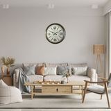 Egecen Eskitme Royal 40 cm Metal Duvar Saati - Belirtilmemiş - Pembe