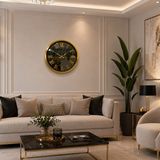Egecen Gold Majestic Aynalı 40 x 40 cm Duvar Saati - Belirtilmemiş - Pembe