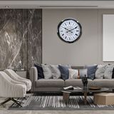 Egecen Krom Mandala Desenli 60 x 60 cm Metal Duvar Saati - Belirtilmemiş - Pembe