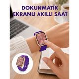 Egecen Pembe Mor ve Metal Kordonlu Akıllı Saat Hediye Seti - EC001Z-560OD0 - Çok Renkli