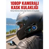 EGECEN Q28 Bluetooth Kask Kulaklık 1080P Kamera – Su Geçirmez Motosiklet Interkom Yeni - EGECEN9039-1
