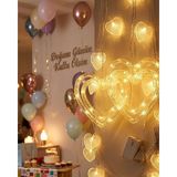 Egecen Romantik Kalp LED Işık Neon Görünümlü Dekoratif Oda Lambası - EC001Z-55WHI9 - Çok Renkli