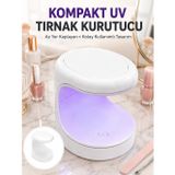 EGECEN Seyehat Tipi Mini Oje Kurutucu Ultraviole Mor Işık Protez Tırnak Kurutucu Yeni Ne - EGECEN7644-5