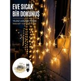 Egecen Yıldız LED Işık 5 Metre Dekoratif Aydınlatma Günışığı Yeni Nesil - EC001Z-561ET7 - Çok Renkli