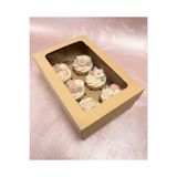 EgeConcept 6 LI CUPCAKE KUTUSU KRAFT 25x17x9