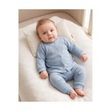 Egelite Kız ve Erkek Bebekler İçin 3-6-9-12 Aylık Çıtçıtlı %100 Pamuk Yenidoğan Fitilli Alt Üst Pijama Takım