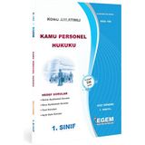 Egem Eğitim Yayınları AÖF 1. Sınıf Kamu Personel Hukuku Güz Dönemi Konu Anlatımlı Soru Bankası