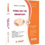Egem Eğitim Yayınları AÖF 2. Sınıf Türk Dili ve Edebiyatı Bahar Dönemi Konu Anlatımlı Soru Bankası