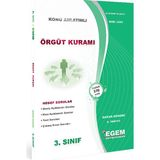 Egem Eğitim Yayınları AÖF 3. Sınıf Örgüt Kuramı Bahar Dönemi Konu Anlatımlı Soru Bankası