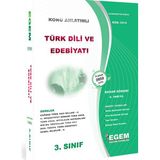 Egem Eğitim Yayınları AÖF 3. Sınıf Türk Dili ve Edebiyatı Bahar Dönemi Konu Anlatımlı Soru Bankası