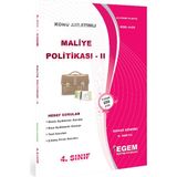 Egem Eğitim Yayınları AÖF 4. Sınıf Maliye Politikası - II Bahar Dönemi Konu Anlatımlı Soru Bankası