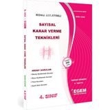 Egem Eğitim Yayınları AÖF 4. Sınıf Sayısal Karar Verme Teknikleri Bahar Dönemi Konu Anlatımlı Soru Bankası