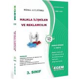 Egem Eğitim Yayınları Halkla İlişkiler ve Reklamcılık 3. Sınıf 6. Yarıyıl Tüm Dersler Konu Anlatımlı Çözümlü Soru Bankası Bahar