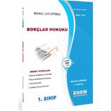 Egem Eğitim Yayınları Sınıf Borçlar Hukuku Bahar Dönemi Konu Anlatımlı Soru Bankası