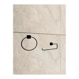 Egem Home Siyah Yapışkanlı Kare Havluluk Ve Solo Havluluk Seti Banyo Seti