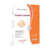 Egem Yayınları AÖF 2. Sınıf Ticaret Hukuku Bahar Dönemi 4. Yarıyıl Konu Anlatımlı Soru Bankası (Çok Renkli)