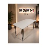 EGEMEV 60×120 Metal Ayaklı Masa Mutfak Masası Çalışma Masası Bilgisayar Masası Masası ofis masası (SADECE MASA)