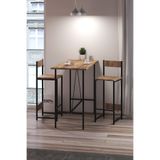 EGEMEV Masa Bar Masası 2li Mutfak Seti Mutfak 1 Masa 2 Sandalye Mutfak Masası Yemek Masası balkon 2 Kişilik Masa Takımı cafe