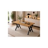 EGEMEV Mutfak Yemek Masası W Metal Ayak 70x110 Mutfak Yemek Masası çalışma masası [SADECE MASA]