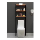 EGEMEV Wc Klozet Ustu 3 Raflı Metal Banyo Dolabı Rafı Makine Ustu Dolap Raf 3 Lü Havluluk Organize