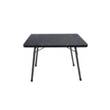 EGEMODÜLER Katlanır Masa Balkon Bahçe Kamp Masası Piknik Masası 45x60 Cm - Siyah Mermer