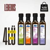 Egenatura Lebedos: Kenevir +Kabak Çek.+ Üzüm Çek.+Keten Yağı 4 x 250 ml Cam Şişe Soğuk Sıkım