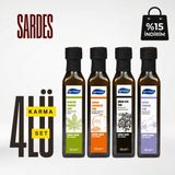 Egenatura Sardes: Kenevir +Kabak Çek.+ Çörekotu+Keten Yağı 4 x 250 ml Cam Şişe Soğuk Sıkım