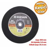 Egesan Metal Kesici Tas Disk Taslama Spiral Demir Kesme Diski 350X3.5x25.4 Mm