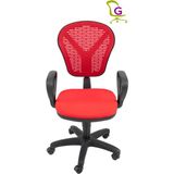 Egesit Ofis Fileli Çalışma Koltuğu Lima Kırmızı Renk Lima