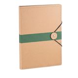 Egesta Geri Dönüşümlü Kraft Sert Kapaklı Bloknot - 23x16.5 cm Lastikli Toplantı Defteri - 50 Yaprak Çizgili Kraft Kağıt - Çevre Dostu Retro Defter