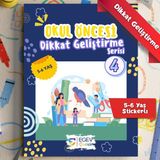 Egev Çocuk Okul Öncesi Dikkat Geliştirme Serisi 4 (5-6 Yaş) – Stickerlı Etkinlik Kitabı - 1