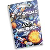 Egev Çocuk Uzay Macerası - Dev Boyama Kağıdı (100X70 Cm) - Çocuklar Için Eğitici Sanat Etkinliği, 200GR Kalın Kağıt