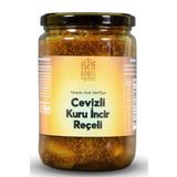 Egeye Dönüş Geleneksel Tarçınlı Bol Cevizli Kuru İncir Reçeli Cam Kavanoz - 750 Gr. (Cevizli İncir Tatlısı)