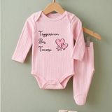Egg Baby Teyzesinin Bir Tanesi Yazılı Hastane Çıkışı 2 Li Bebek Takım Teyze Temalı %100 Pamuk - 0- 3 Ay - Pembe