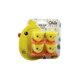 EGG CUP 4PCS YUMURTALIK EMOJİ DESEN - RENKLİ PLASTİK CİVCİV AYAKLI - 1/2 KIRIK YUMURTA KABUK MODEL (5264)