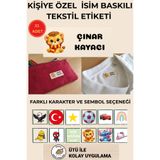 EGGBABY Kişiye Özel İsimli Tekstil Kıyafet Etiketi, Okul Kreş Anaokulu Eşya İsimliği, Ütü ile Yapışan 21 Adet Kumaş İsim Kaşesi Baskısı