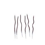 Eğik Pasta Mumu Lila Renkli 6 lı 14 cm