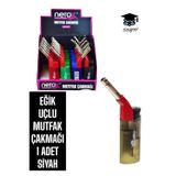 EĞİK UÇLU MUTFAK ÇAKMAĞI 1 ADET SİYAH