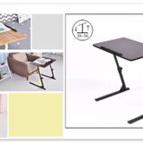 Eğim Yükseklik Ayarlı Katlanır Yatak Üstü Koltuk Kenarı Çok Amaçlı Sehpası Masa 40CMX60CMX67CM-BLACK