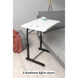 Eğim Yükseklik Ayarlı Laptop Sehpası Kahvaltı Ders Çalışma Bilgisayar Ofis Yemek Masası Met - Genel - Çok Renkli