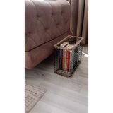 Egindra Dekoratif Hasır Gazetelik / Dergilik / Kitaplık / Metal Tel Hasır Örgülü düzenleyici