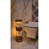 Egindra hasır örgü dekoratif wc banyo düzenleyici sepet peçetelik led ışıklı