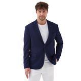 Egisto Erkek Lacivert Esnek Likralı Pamuk Karışımlı Slim Fit İlkbahar-Yaz Spor Blazer Ceket Lacivert 58