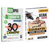 Eğit + İndeks 2026 KPSS Haritalarla Atak Coğrafya Soru Bankası + 30 Deneme 2 li Set - Mehmet Eğit, Alican Demir Eğit + İ