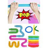 Eğitici 4'Lü Pop Tube Fidget Oyuncak Çocuklar İçin Körük Stres Dehb Anksiyete Mini Boru