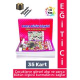 Eğitici Çocuk Görsel Algı Beceri Geliştirici Silinebilir Kalemli 35 Kart Parça Bütün Ilişkisi +7 Yaş