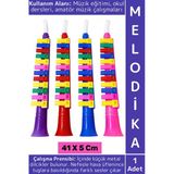 Eğitici Çocuk Müzik Nota Öğrenimi Eğlenceli Üflemeli Tuşlu Çalgı Renkli Plastik Melodika 41 X 5 Cm